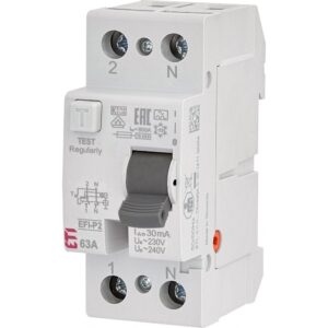 Intrerupator cu protectie diferentiala RCCB 1P+N 63A/30mA, tip A, 10kA, EFI-2 Eti 002061113