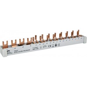 Busbar 4P, tip furca/pini, 12 module, 63A IZ10/L1L2L3NL1/NL2/NL3/N Eti 002921276