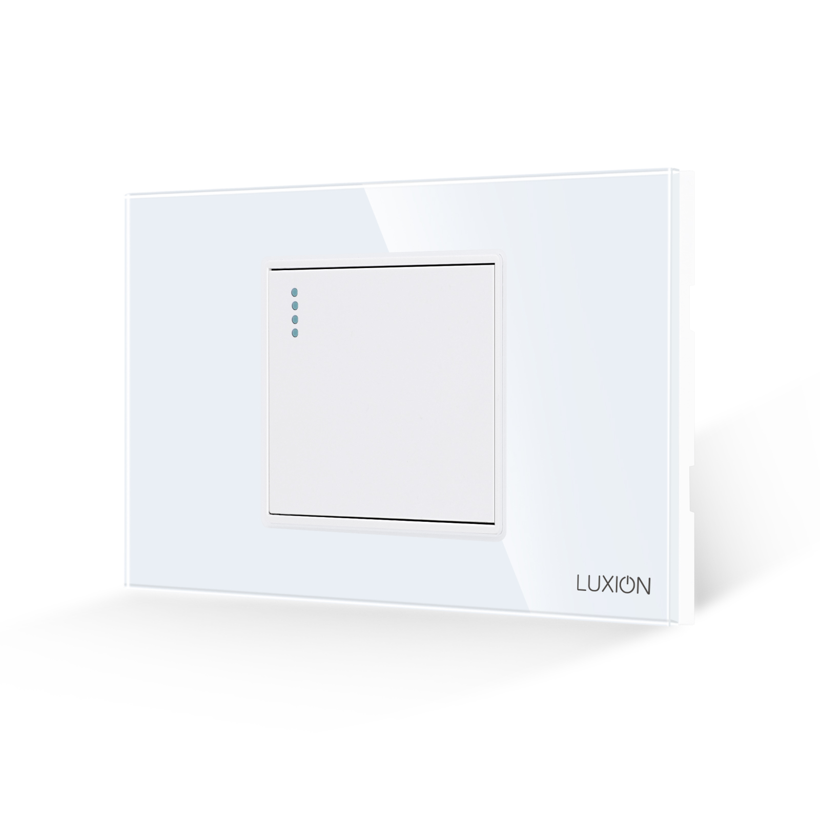 Intrerupator Simplu Mecanic LUXION cu Rama din Sticla, Standard Italian, 2/3M