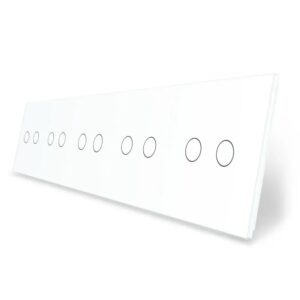 Panou 5 intrerupatoare duble cu touch Livolo din sticla