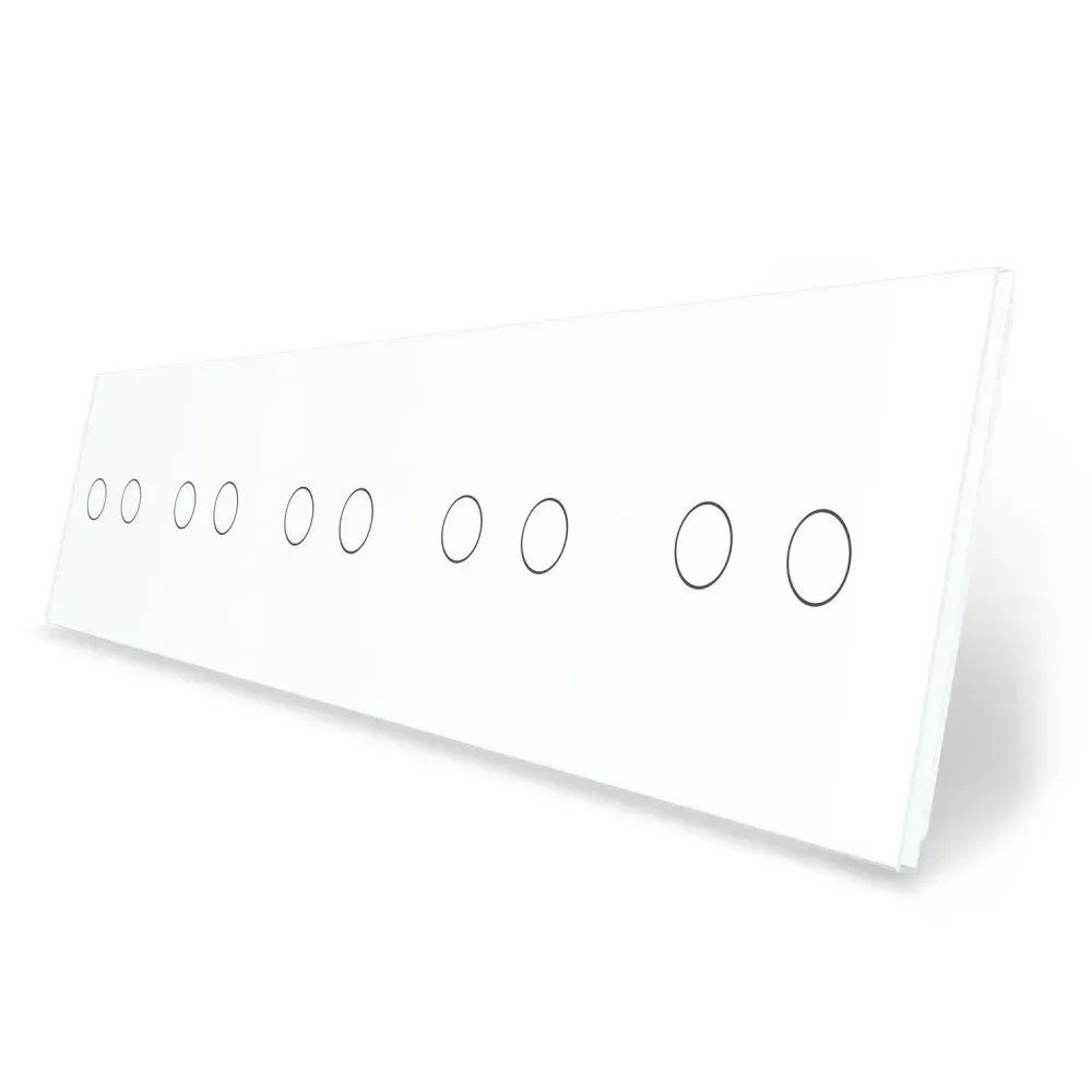 Panou 5 intrerupatoare duble cu touch Livolo din sticla