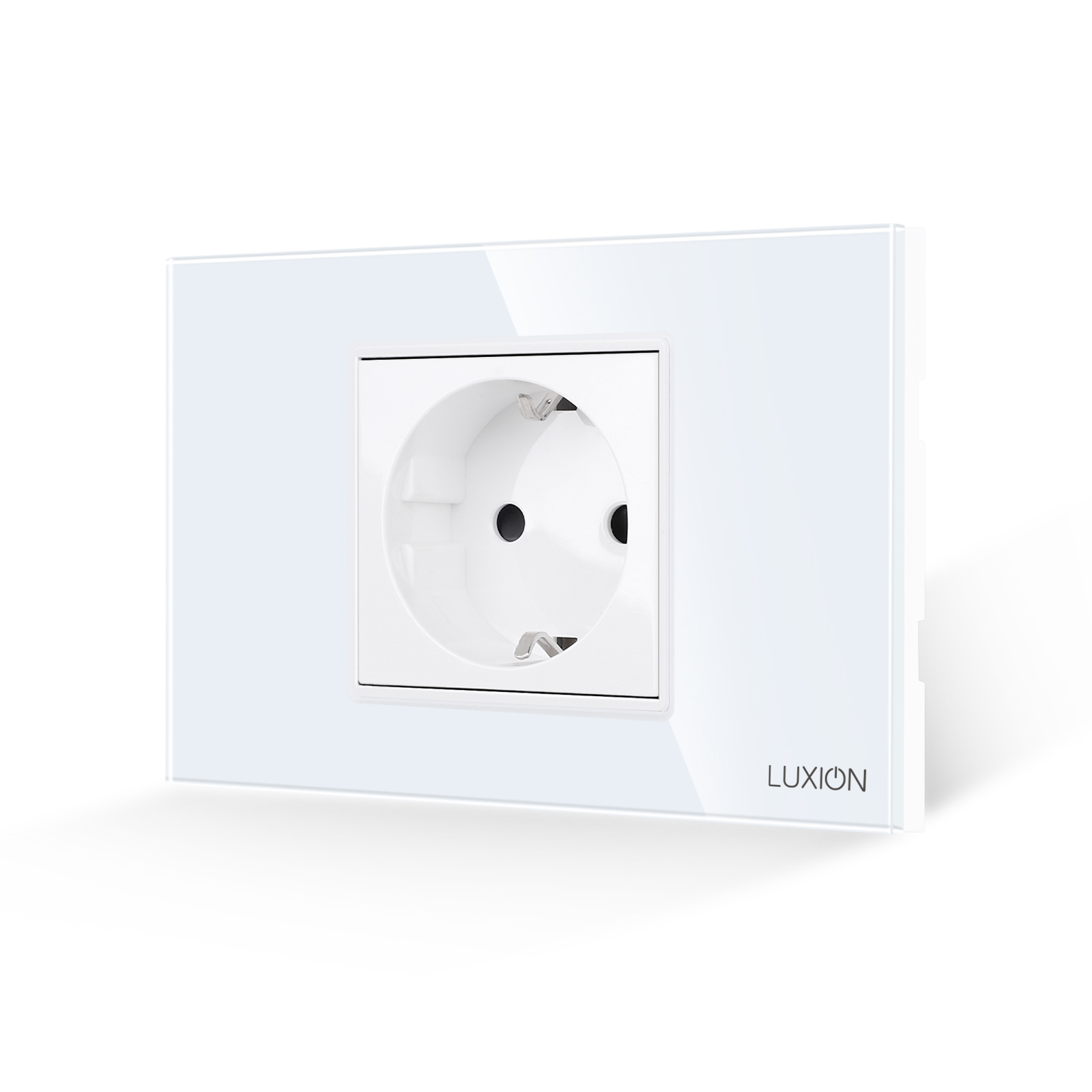 Priza Simpla LUXION cu Rama din Sticla, Standard Italian, 2/3M
