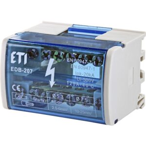 Bloc distributie, 2 poli, 7 gauri/pol 125A Eti 001102300