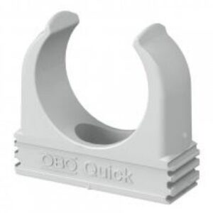 Set 50 bucati clema Quick, gri deschis 32mm Obo 2149022
