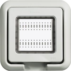 Placa ornament 2 module IP55 Bticino Living Light 24602, gri