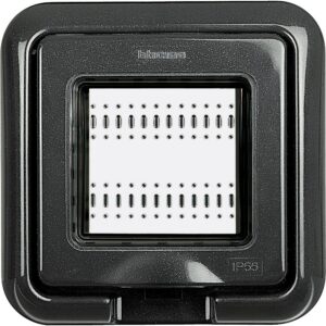 Placa ornament 2 module IP55 Bticino Living Light 24602L, antracit
