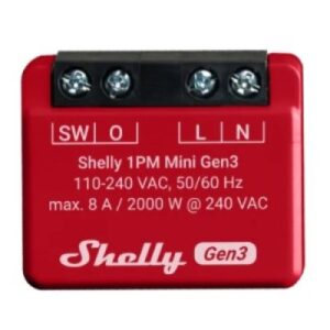 Releu inteligent Shelly Plus 1PM Mini GEN3, 1 canal, 8A 3800235261590