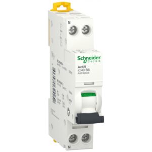 Siguranta automata Acti9 iC40 1P+N 6A, 4,5kA/6kA, curba B, Schneider A9P42606