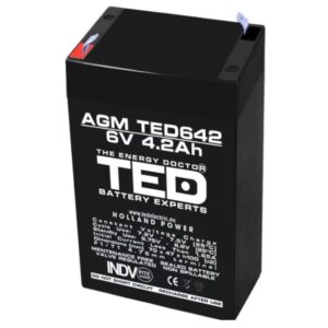 Acumulator AGM VRLA 6V 4,2A F1 TED Battery Expert Holland