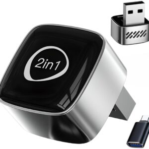 Adaptor Wireless CarPlay & Android Auto Techstar M5 2 in 1, USB Mini, BT + Wi-Fi 5GHz, Buton Comutare/Reset, Reconectare Automata, Plug & Play
