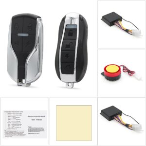 Alarma Antifurt Motocicleta Techstar 12V cu Telecomanda, Sirena 120-125dB, Senzor Vibratii, IP55, USB-C, 315MHz