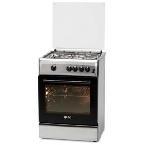 Aragaz pe Gaz 6060 GRAI IX RMV NG 4 Arzatoare Siguranta Grill Rotisor Aprindere Iluminare Capac Metalic 60x60CM Inox