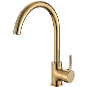 Baterie Bucatarie Eco Bello   Monocomanda Finisaj PVD Gold
