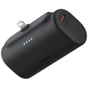Baterie Externa Compact 5000mAh 20W PD 1 x Lightning - 1 x USB-C Negru