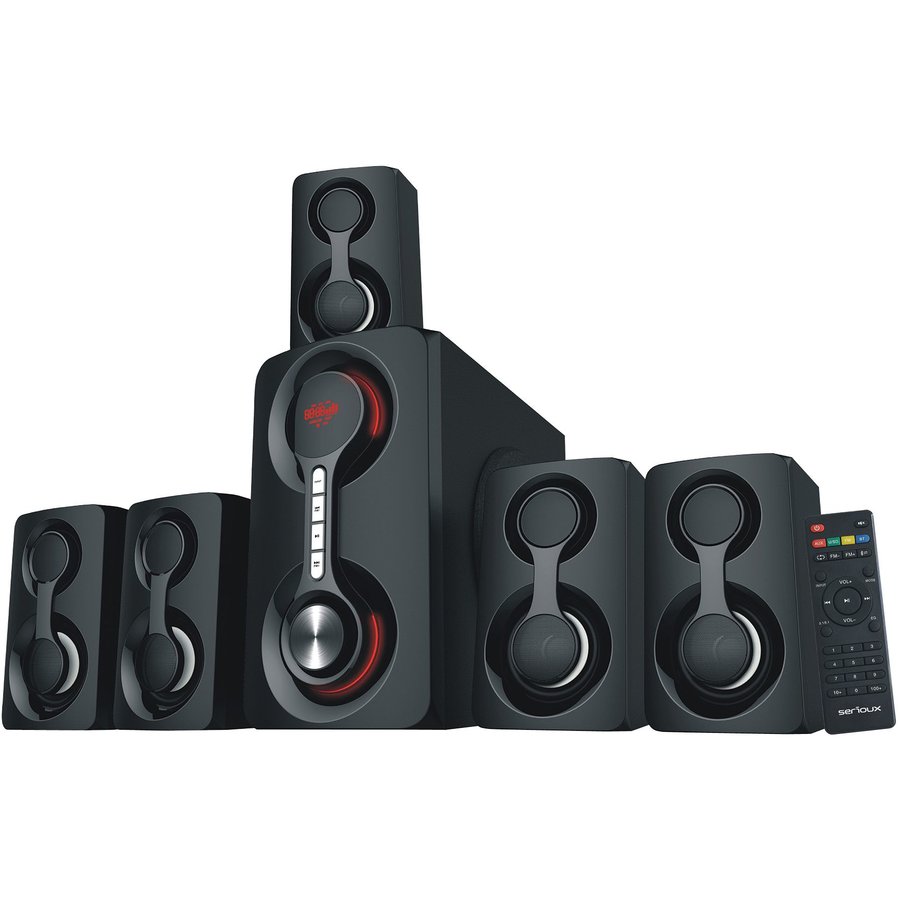 Sistem Audio 5.1 SoundRise SRXS-51105W Bluetooth Putere 105W Negru