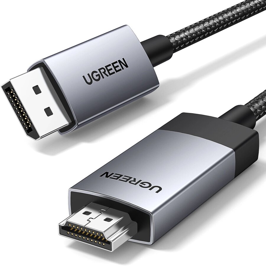 Cablu de date DP119, DisplayPort tata - HDMI tata, 4K, 60Hz, 1m, Gri