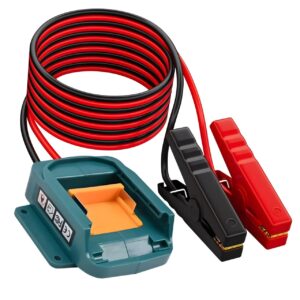 Cablu Pornire Motor Auto cu Clesti si Adaptor pentru Baterii Makita 18V – Starter Portabil 1.8m, ABS, 8AWG, Fara Baterie
