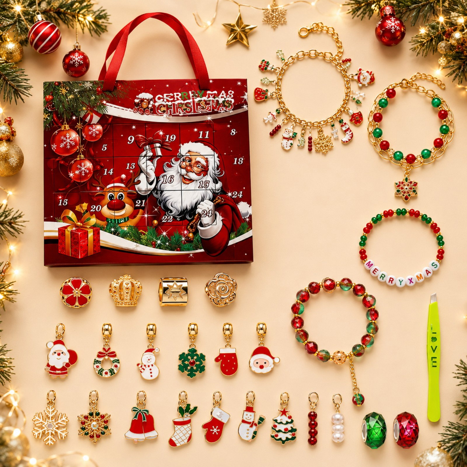 Calendar Advent pentru fete Santa Claus