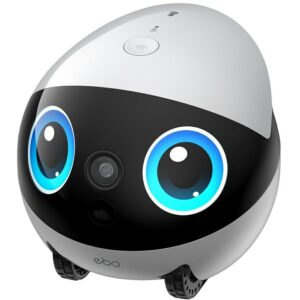 Camera supraveghere EBO EBO Air2 Plus cu camera de supraveghere pentru interior, 3K, 2880 x 1620, 5000 mAh, Aplicatie dedicata, Alb