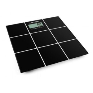 Cantar corporal EBS004 Salsa Ecran LCD maxim 180kg Sticla 6mm Oprire automata Negru