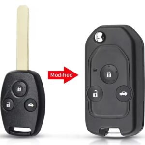Carcasa cheie auto pliabila transformatoare, compatibila cu Honda Accord, Civic, CR-V, Pilot, Fit, 3 butoane, lama inclusa, fara electronica