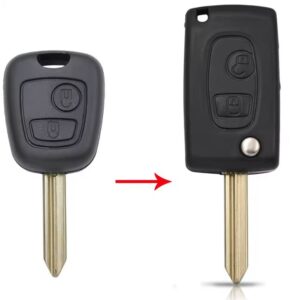 Carcasa Cheie Auto Transformatoare in Flip, cu 2 Butoane, Upgrade cu Lama SX9 pentru Citroen Saxo, Xsara, Picasso, Berlingo (1999-2008)