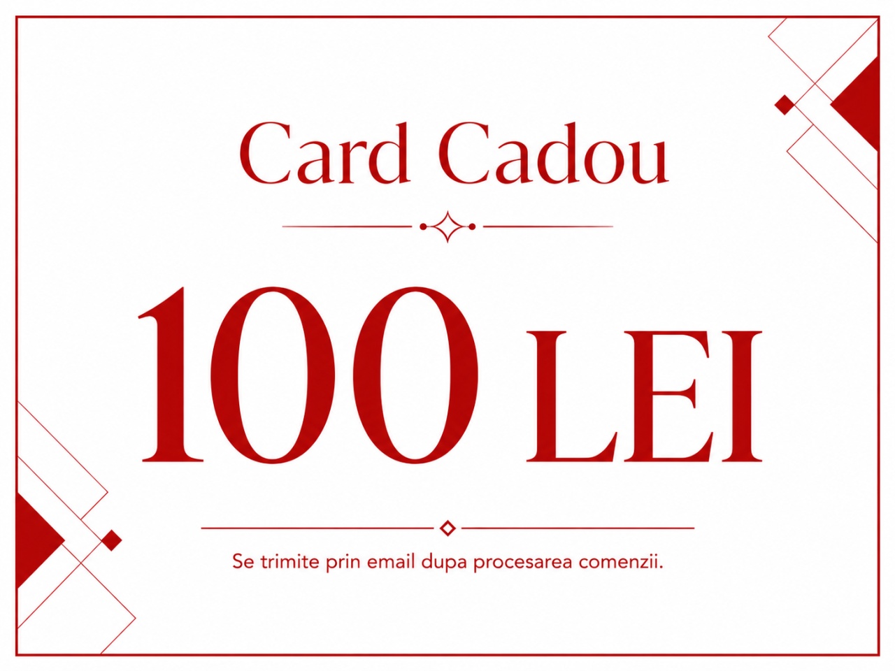 Card Cadou Hiris cu valoare la alegere (Valoare card cadou: 100)