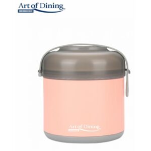 Caserola Termica 600ml Loca Interior Inox 13x14.5cm Roz