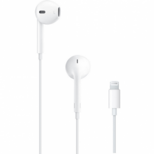 Casti Telefon cu Fir Stereo Conector Lightning Alb
