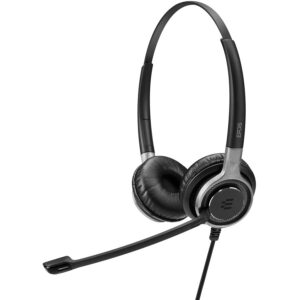 Casti Office cu Fir IMPACT SC 662 Microfon Interfata ED Negru/Argintiu