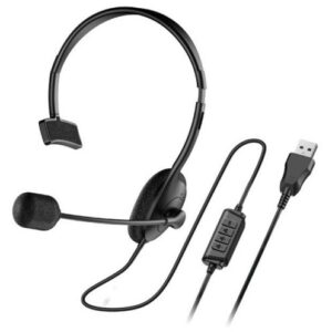 Casca Office cu Microfon HS-100U USB Cablu 2M Negru