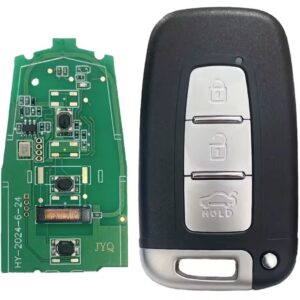 Cheie auto completa cu telecomanda Techstar compatibila cu Hyundai i20, i30, Sonata, Elantra, ix35, 3 butoane, 433 MHz, FCC SY5HMFNA04, 8325A-RBFNA433-SY5RBFNA433, PCF7952L, ID46, lama HYN14