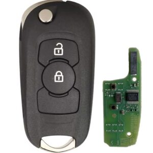 Cheie auto completa cu telecomanda Techstar compatibila cu Opel Astra K, Vauxhall Astra K, Buick Verano, Excelle GT, 2 butoane, 433 MHz, ID46, PCF7941E, lama inclusa
