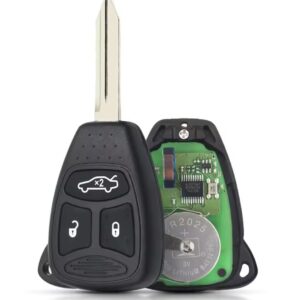 Cheie auto telecomanda 433MHz, 3 butoane, ID46 PCF7941, KOBDT04A, cu electronica si baterie, compatibila Chrysler 300, Dodge Charger/Durango, Jeep Grand Cherokee