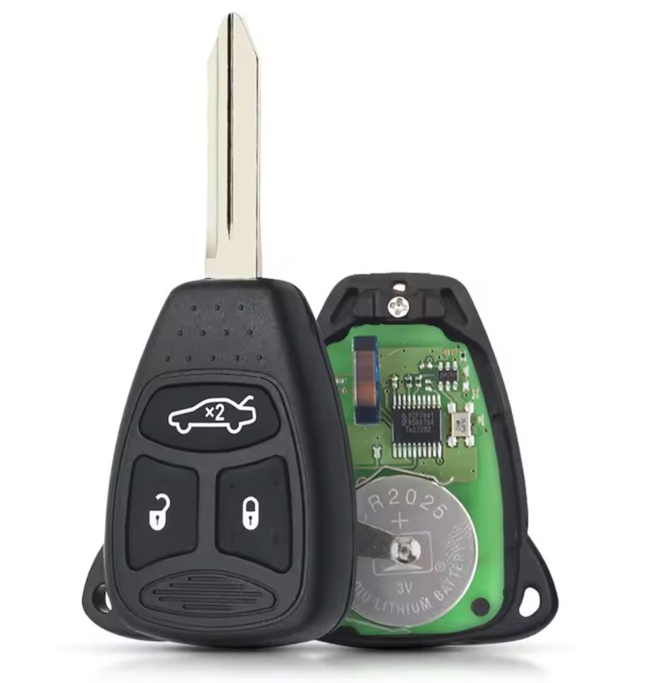 Cheie auto telecomanda 433MHz, 3 butoane, ID46 PCF7941, KOBDT04A, cu electronica si baterie, compatibila Chrysler 300, Dodge Charger/Durango, Jeep Grand Cherokee