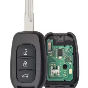 Cheie auto telecomanda completa compatibila Dacia Duster/Logan/Sandero + Renault Symbol/Trafic, lamela VAC102, 3 butoane, 433MHz, chip PCF7961M (4A), cu electronica si baterie