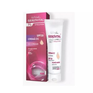 Crema de fata nuantatoare Medium Tint Cc cu Spf 20 Gh3 Evolution Gerovital, 30 ml