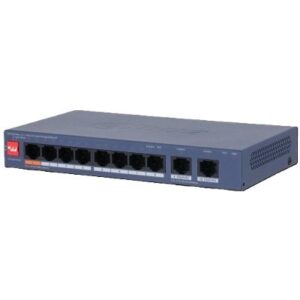 Switch Poe Dahua CS4010-8ET2GT-60, 8xRJ45 PoE, 2xRJ45 Gigabit, Long Distance PoE, Watchdog, Management cloud