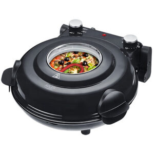 Cuptor Electric pentru Pizza AD6314 Piatra Ceramica 1200W Negru