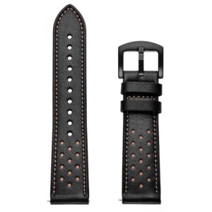 Curea Smartwatch Piele Compatibila cu Samsung Galaxy Watch 4/5/5 Pro/6 40/42/44/45/46mm Negru
