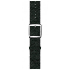 Curea smartwatch Polyethylene terephthalate Wristband 20mm w Silver buckle pentru Scanwatch 42mm, Scanwatch Horizon, Steel HR 40mm, Steel HR Sport Green & White