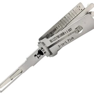 Decodor auto Lishi HU100R HU127 2 in 1 pick pentru chei BMW F Series, lama HU100R 8 cut, contact usa portbagaj, Twin Lifter