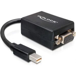 Adaptor mini Displayport la VGA 15 pini T-M negru, Delock