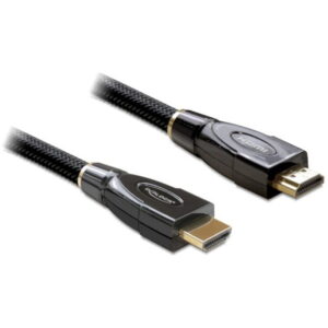 Cablu HDMI mare viteza cu Ethernet A-A drept-drept 2 m Premium, Delock - 82737