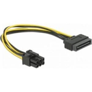 Delock Cable Power Sata 15 Pin > 6 Pin Pci Express, 0,21m