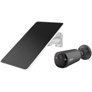 Camera WiFi cu Panou Solar Dahua DH-KIT-EUR/IPC-BF4CP-0210B-XL-Ash/M0508, WiFi 6 Dual Band, 4MP, AI, AOV, Smart Dual Light, Microfon, Difuzor, IP66