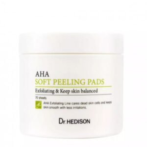 Dischete exfoliante pe baza de Alfa Hidroxi Acizi AHA Soft Dr Hedison, 70 bucati