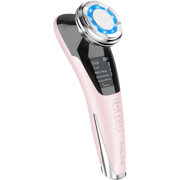 Dispozitiv de Masaj Facial 01-ADRY11-001 cu Ultrasunete Roz