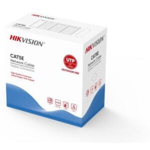 Cablu UTP CAT.5E de exterior Hikvision DS-1LN5EO-UU/E, 305 metri, 0.5 0.01, negru.
