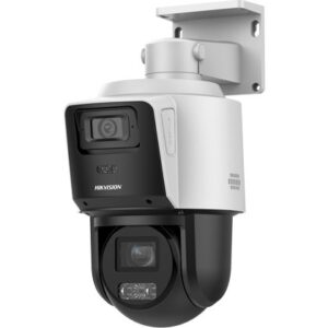 Camera PTZ TandemVu Hikvision DS-2SE3C410MWG-E14, 4+4MP, lentila 2.8mm si 5.76 - 57.6 mm, 10x, DarkFighter, IR 80m, PoE+, IP66